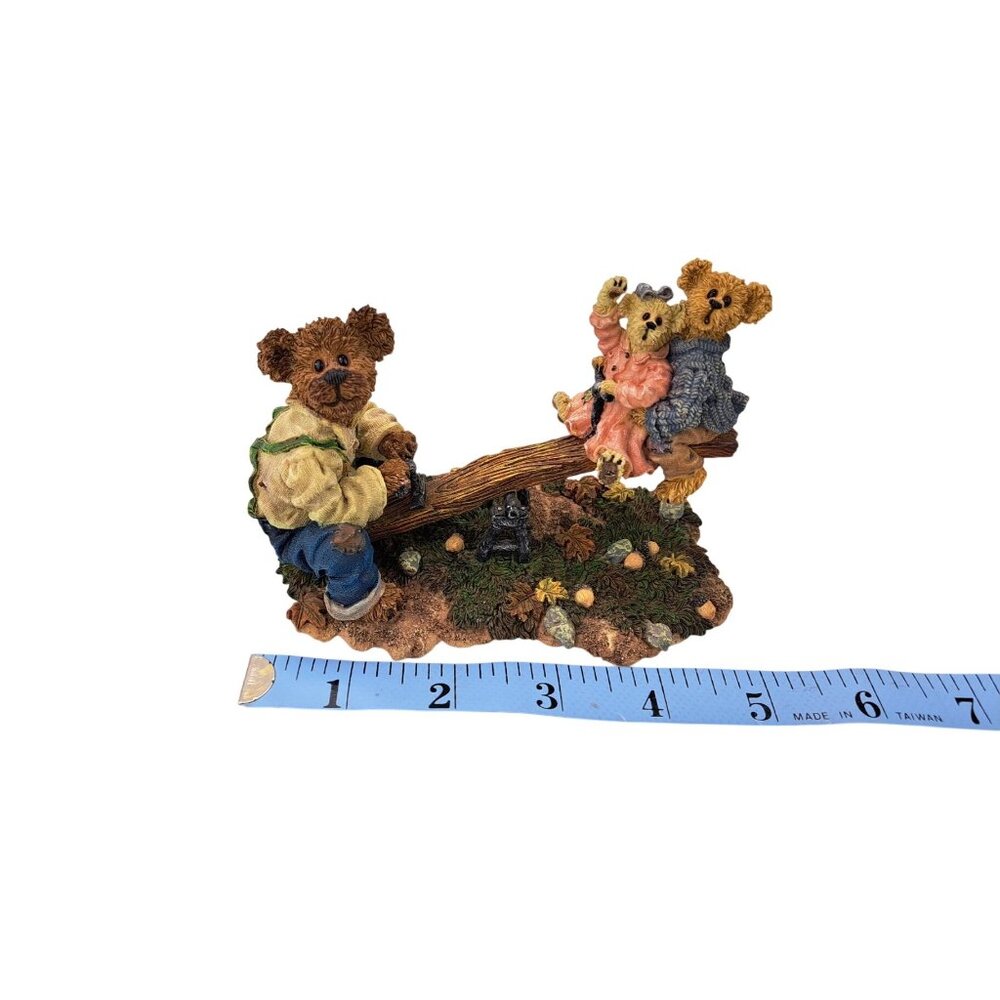 Vintage Boyds Bears Bearstone 2001 Grandpa Bearikins Molly Jeff Figurine 228350 - Picture 8 of 10